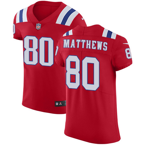 Nike Patriots #80 Jordan Matthews Red Alternate Men's Stitched NFL Vapor Untouchable Elite Jersey